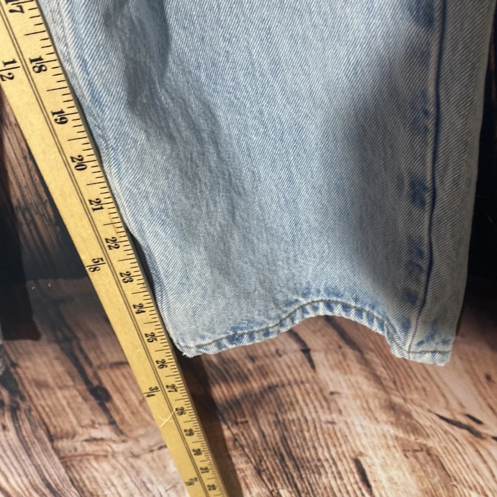 We The Free Jeans-Women's Straight Wide Leg Distressed High Rise 26 - Picture 10 of 11